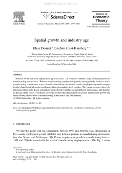 Spatial growth and industry age