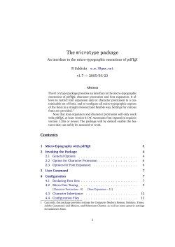 The microtype package