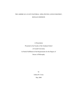 the american avant-pastoral: ezra pound