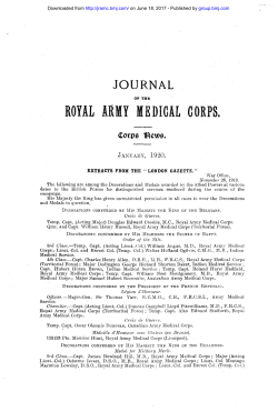 Journal of the Royal Army Medical Corps