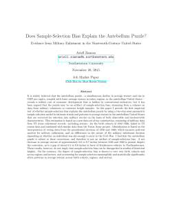 Does Sample-Selection Bias Explain the Antebellum Puzzle?