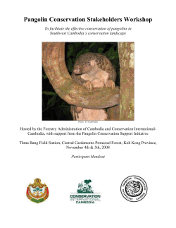 Pangolin Conservation Stakeholders Workshop