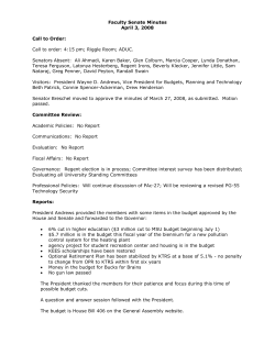 Faculty Senate Minutes April 3, 2008