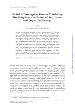 Efrat, Asif - Global Efforts against Human Trafficking. The Misguided