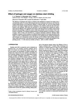 Effect of hydrogen and oxygen on stainless steel nitriding