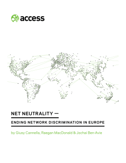 Net neutrality, ending network discrimination in Europe