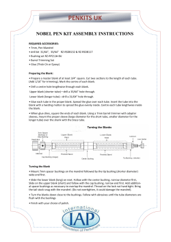 Assembly Instructions for:- NOBEL PEN kit