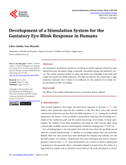 Development of a Stimulation System for the Gustatory Eye