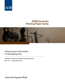 Infrastructure and Growth in Developing Asia