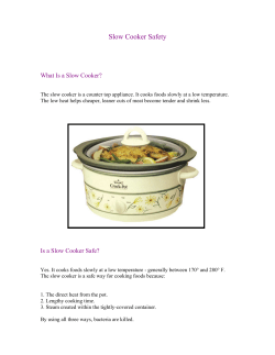 Slow Cooker Safety