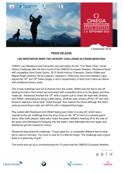 Press release Hickory Golf Challenge