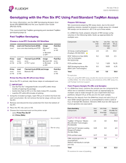 Flex Six GT TaqMan Fast/Standard Workflow