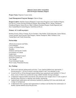1 Alberta Conservation Association 2015/16 Project Summary