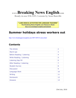 13-Page PDF Handout - Breaking News English