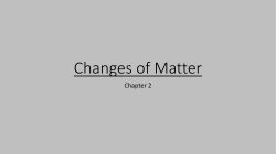 Matter and Change