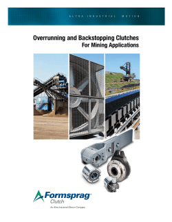 Overrunning and Backstopping Clutches