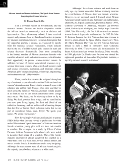 African American Women in Science, We Speak Your Names