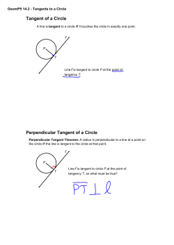 GeomP5 14.2 - Tangents to a Circle