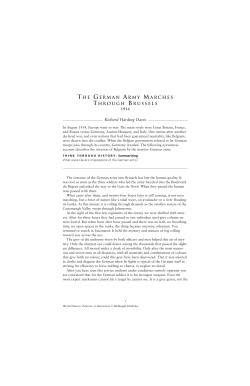 The German Army Marches Through Brussels