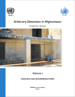 Arbitrary Detention in Afghanistan