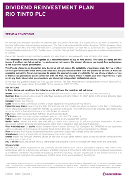 dividend reinvestment plan rio tinto plc