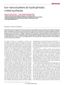 Ice nanoclusters at hydrophobic metal surfaces