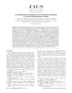 A Comprehensive Investigation of the Chemistry and Basicity of a