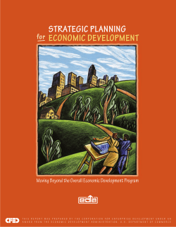 Strategic Planning for Economic Development