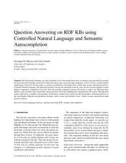 Question Answering on RDF KBs using Controlled Natural