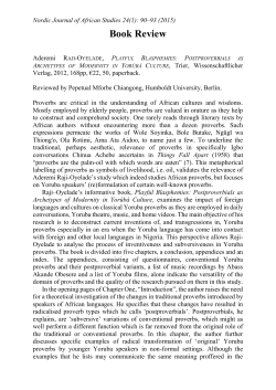Book Review - Nordic Journal of African Studies