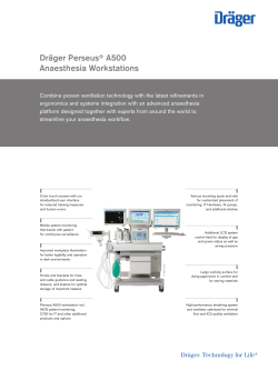 Dr&auml;ger Perseus&reg; A500 Anaesthesia Workstations