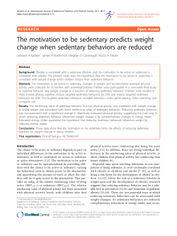 The motivation to be sedentary predicts weight change when