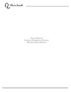 First Dance and Parent Dances