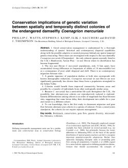 Conservation implications of genetic variation between spatially and