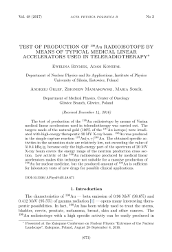 Test of Production of 198Au Radioisotope by Means of Typical