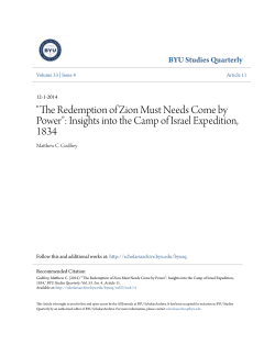 The Redemption of Zion Must Needs Come by Power