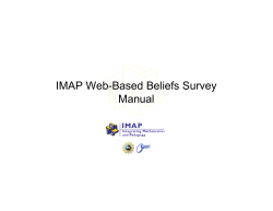 IMAP Belief Manual - SDSU College of Sciences