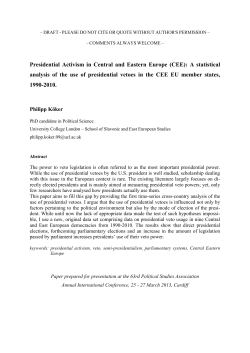 Presidential Activism in Central and Eastern Europe