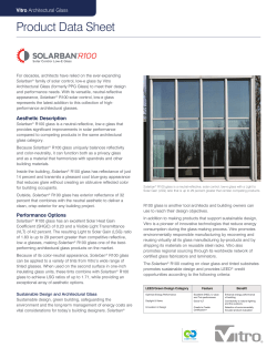 Product Data Sheet - Vitro Architectural Glass