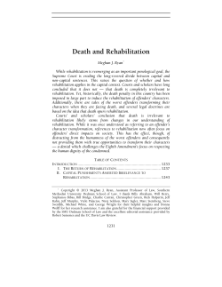 Death and Rehabilitation
