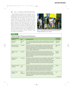 Erikson`s Stages of Psychosocial Development p. 36