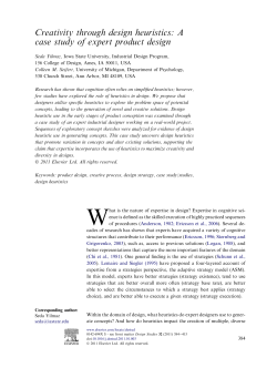Creativity through design heuristics: A case study of expert product