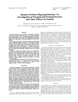 Human Newborn Hypergastrinemia: An Investigation of