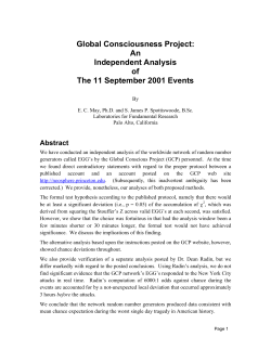 Global Consciousness Project: An Independent Analysis of The 11