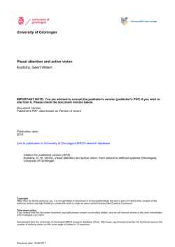 University of Groningen Visual attention and active vision