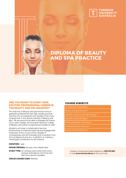 2015 Course Guide - Australian National College of Beauty