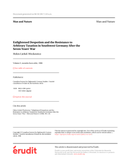 Enlightened Despotism and the Resistance to Arbitrary Taxation in