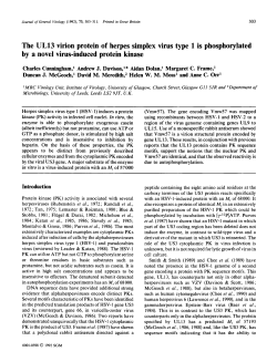 The ULI3 virion protein of herpes simplex virus type I is