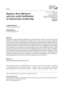 Squires: Key followers and the social facilitation of