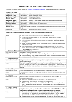 SUFFOLK COASTAL DISTRICT ELECTION